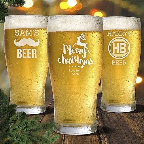 Engraved Standard Beer Glasses