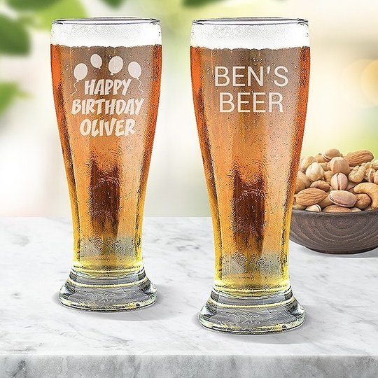Engraved Premium Beer Glasses