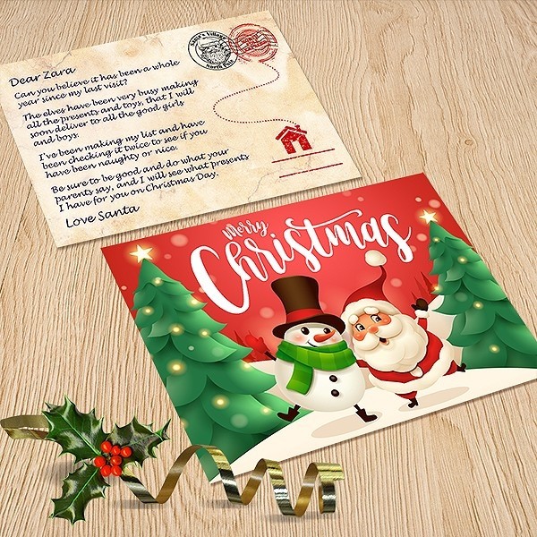 Jolly Santa Postcard