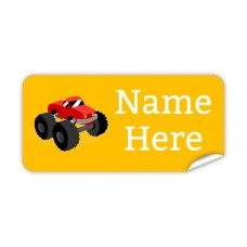 Big Truck Rectangle Name Label