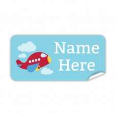 Red Plane Rectangle Name Label