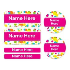 Bubbles Mixed Name Label Pack
