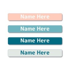 Coral Mini Name Label