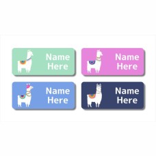 Llama Rectangle Name Label