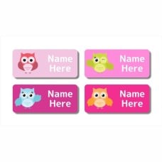 Owls Rectangle Name Label