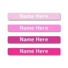Pinks Mini Name Label