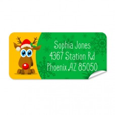 Reindeer Return Address Label