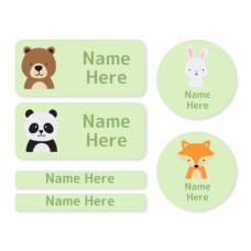 Woodland Animals Mixed Name Label Pack