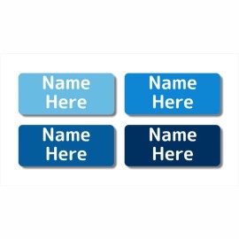 Multi Color Rectangle Name Label
