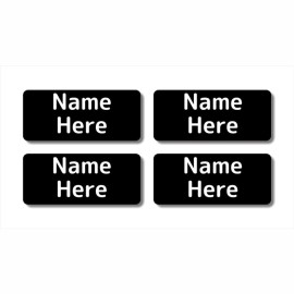 Single Color Rectangle Name Label