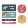 Zoo Animals Mixed Name Label Pack - DE