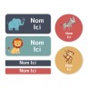 Zoo Animals Mixed Name Label Pack - FR|CA-FR