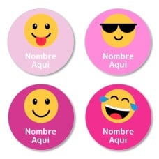 Etiquetas Redondas de Emojis - ES|MX|US-ES
