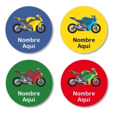 Etiquetas Redondas de Moto - ES|MX|US-ES