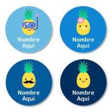 Etiquetas Redondas de Piña - ES|MX|US-ES