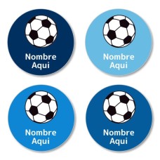 Etiquetas Redondas de Balón de fútbol - ES|MX|US-ES