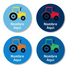 Etiquetas Redondas de Tractores - ES|MX|US-ES