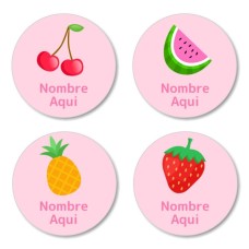 Etiquetas Redondas de Frutas - ES|MX|US-ES