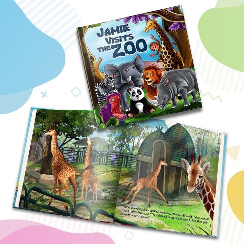 Visits The Zoo Personalised Story Book
