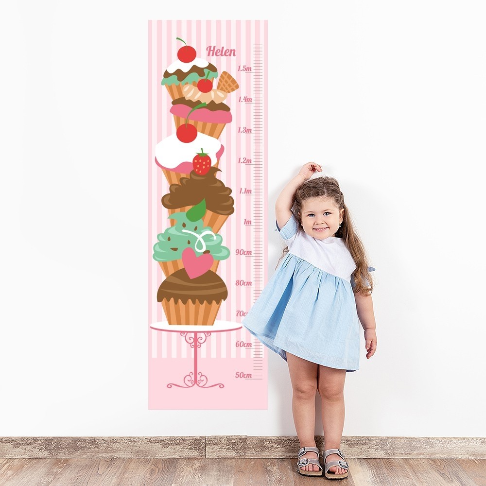 [API-Only] Cupcakes Wall Decal Height Chart