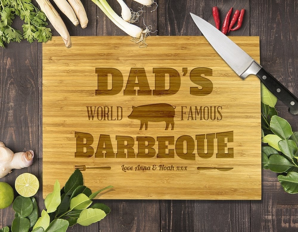 Dad's Famous Barbeque Bamboo Cutting Board