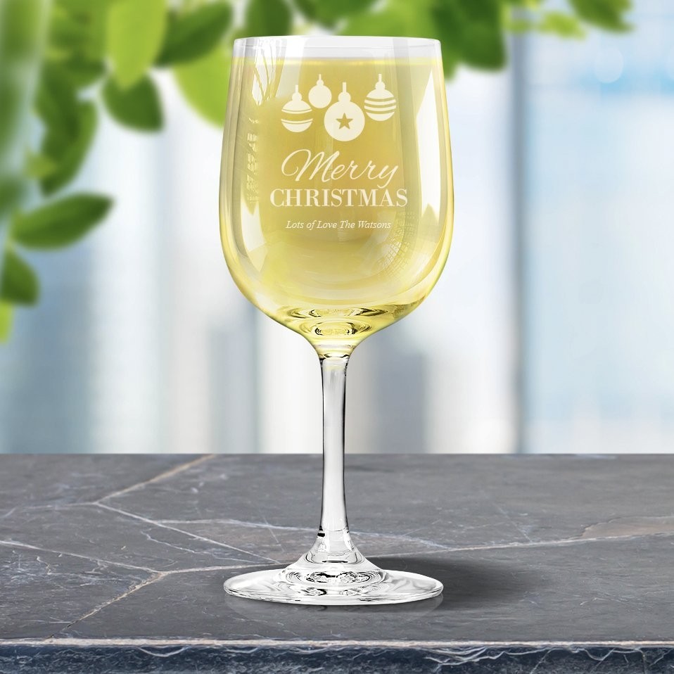 [US-Only] Bauble Engraved Wine Glass