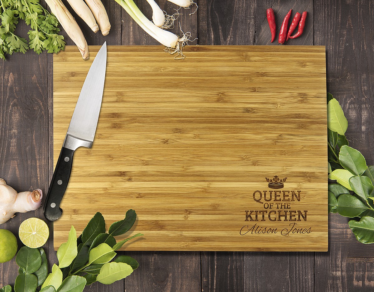 Queen Of The Kitchen Bamboo Cutting Board
