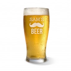 Moustache Engraved Standard Beer Glass