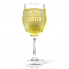 Best Ever Engraved Wine Glass
