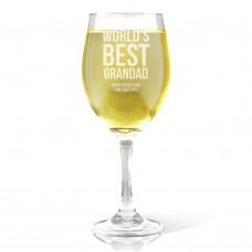 Best Grandad Engraved Wine Glass