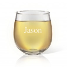 Classic Name Engraved Stemless Wine Glass