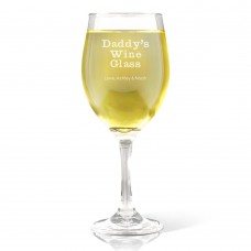Daddy's Engraved Wine Glass