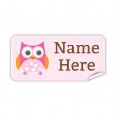 Owl Rectangle Name Label