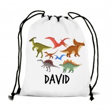 Dinosaur Mix Drawstring Sports Bag