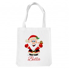Jolly Santa White Tote Bag