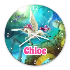 Magical Unicorn Glass Wall Clock