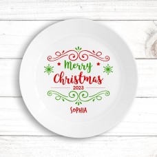 Merry Christmas Kids Plate