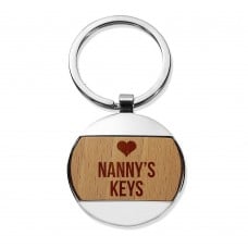 Nanny's Round Metal Keyring