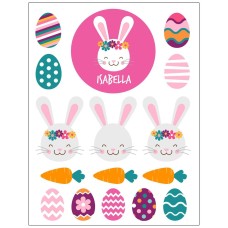 Pink Bunny Easter Sticker Pack