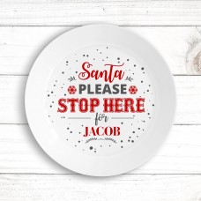 Santa Stop Kids' Plate