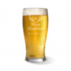 Star Engraved Standard Beer Glass
