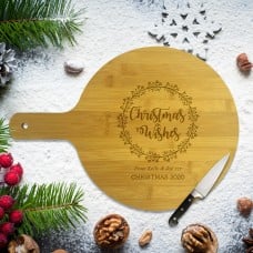 Christmas Wishes Round Bamboo Paddle Board