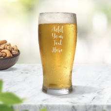Add Your Own Message Engraved Standard Beer Glass