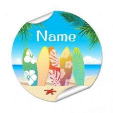 Beach Round Name Label