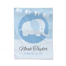 Blue Elephant Blanket
