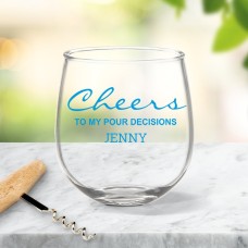 Cheers Stemless Wine Glass