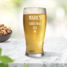 Christmas Ale Engraved Standard Beer Glass