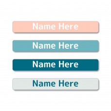Coral Mini Name Labels