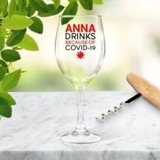 Covid Wine Glass