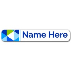 Geometric Mini Name Label